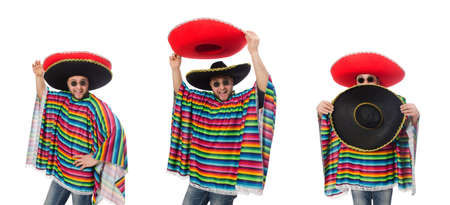 Funny mexican isolated on whiteの写真素材