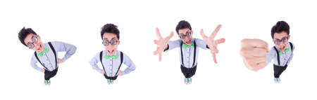 Funny guy isolated on the white backgroundの写真素材