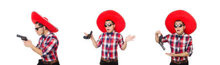 Funny mexican with sombrero hatの写真素材