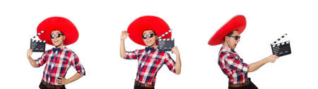 Funny mexican with sombrero hatの写真素材
