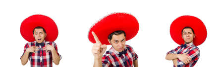 Funny mexican with sombrero in conceptの写真素材