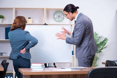 Man and woman in business meeting conceptの写真素材