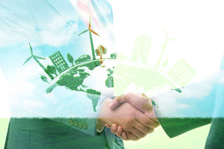 Paris agreement concept in ecology and environmentの写真素材