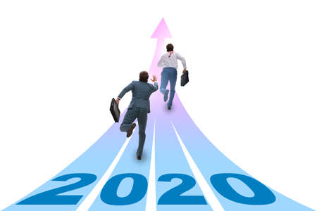 Businessman in new year 2020 concept