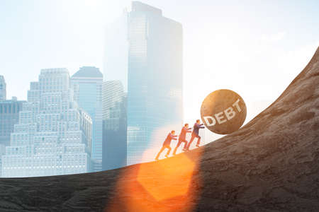 Concept of debt and loanの写真素材