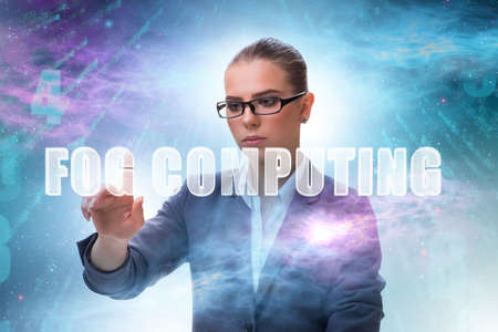 Concept of cloud edge and fog computingの写真素材