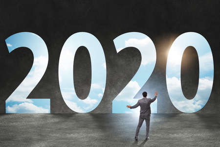 Businessman and concept of new year 2020の写真素材
