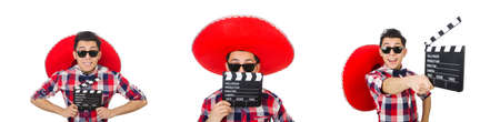 Funny mexican with sombrero hatの写真素材
