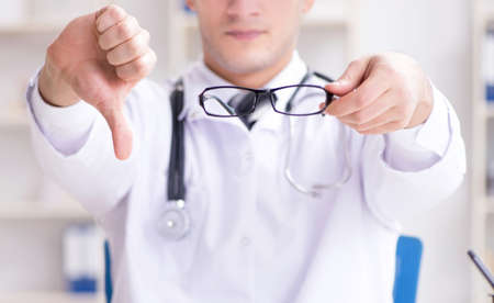 Eye doctor in medical conceptの写真素材