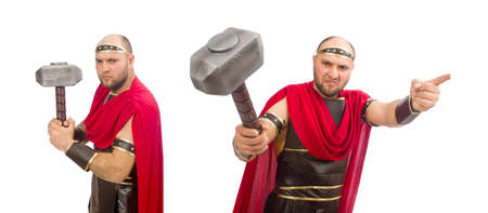 Gladiator isolated on white background