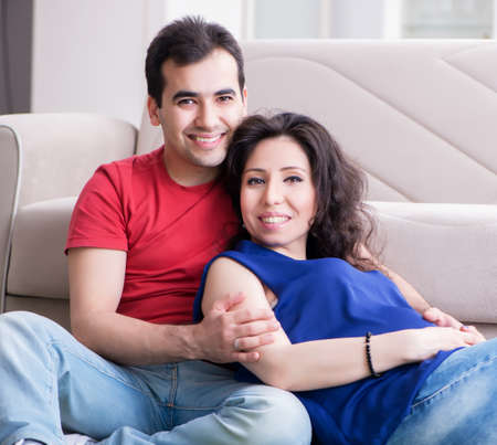 Young couple family expecting a babyの写真素材