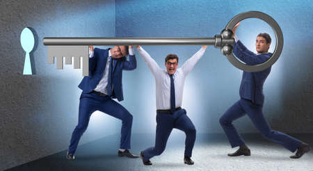 Businessmen in team and teamwork conceptの写真素材