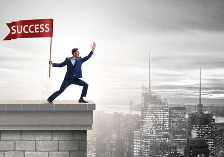 Businessman in success business concept