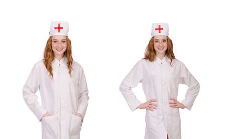 Woman doctor isolated on the whiteの写真素材