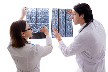 Two doctors working in the clinic