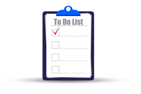Concept of to do list isolated on white