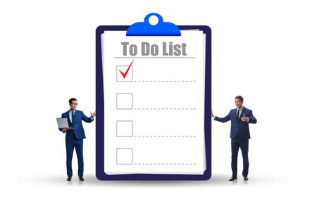Concept of to do list with businessmanの写真素材