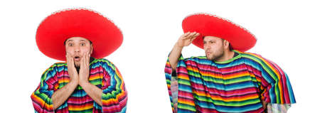 Funny mexican isolated on whiteの写真素材
