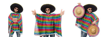 Funny mexican isolated on whiteの写真素材