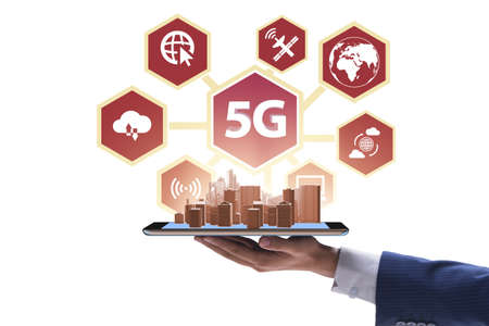 5G mobile technology concept - high internet speed