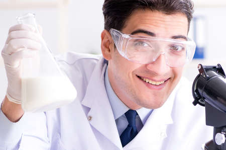 Food scientist testing new stuff in the labの写真素材