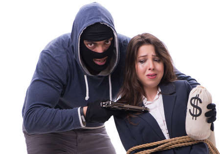 The gunman forcing a woman