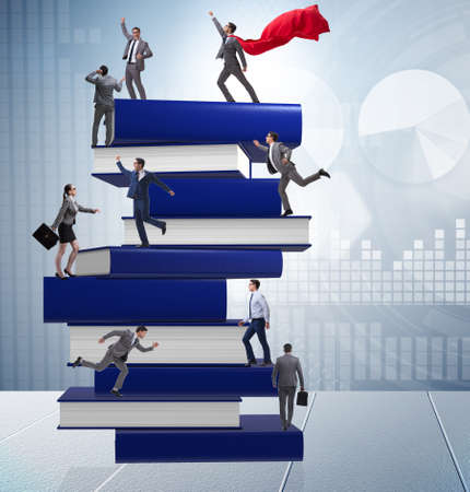 Education concept with books and peopleの写真素材
