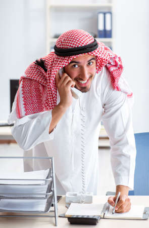 Arab businessman working in the officeの写真素材