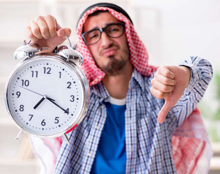 Arab student preparing for university examsの写真素材