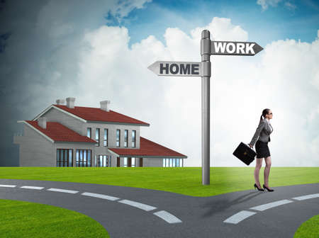 Work life or home balance business conceptの写真素材