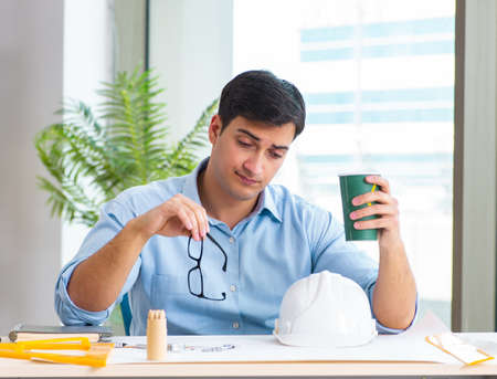 Construction engineer working on new project
