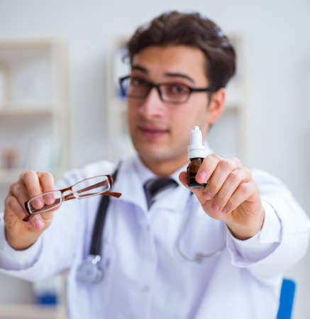The eye doctor in medical conceptの写真素材