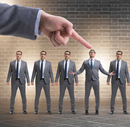 Recruitment and employment concept with selected employee
