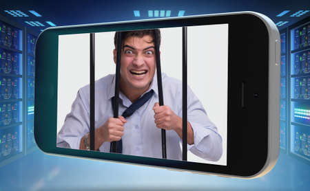 The mobile phone and social media addiction concept