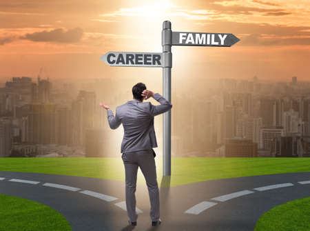 Work life or home balance business conceptの写真素材