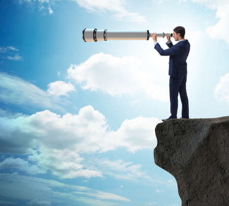 Businessman in financial planning business concept
