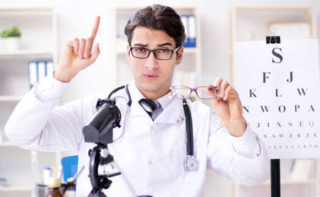 The eye doctor in medical concept
