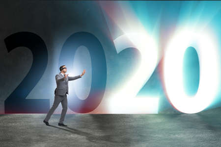 Businessman and concept of new year 2020の写真素材