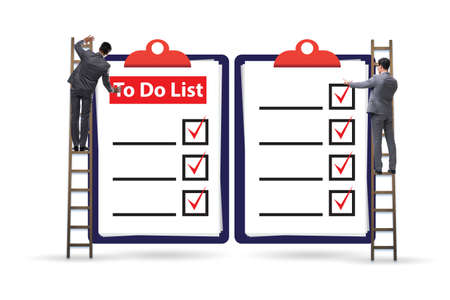 Concept of to do list with businessmanの写真素材