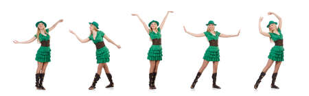 Woman in saint patrick conceptの写真素材