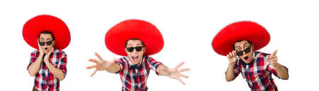 Funny mexican with sombrero in conceptの写真素材