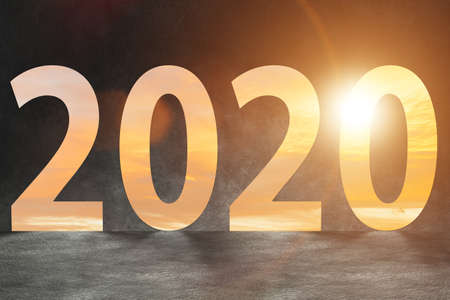 New year concept of the 2020 - 3d rendering