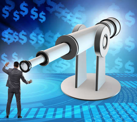 The businessman in forex trading business conceptの写真素材