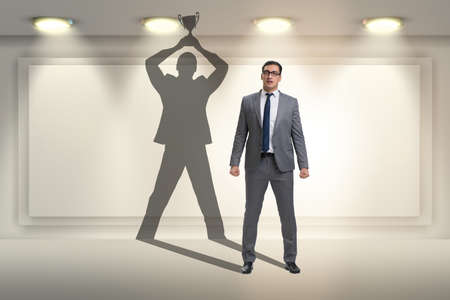 Businessman in great achievement conceptの写真素材