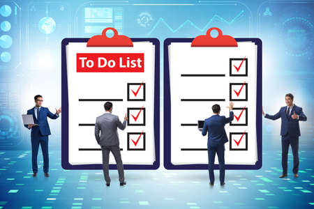 Concept of to do list with businessman