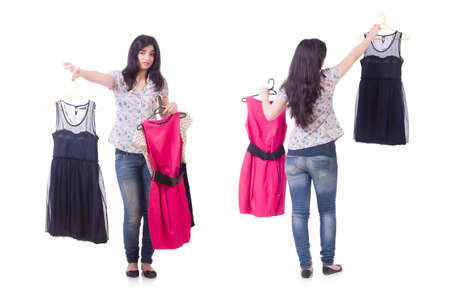 Young tailor isolated on the whiteの写真素材