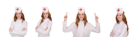 Woman doctor isolated on the whiteの写真素材