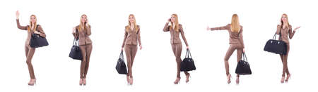 Young woman preparing for vacationの写真素材