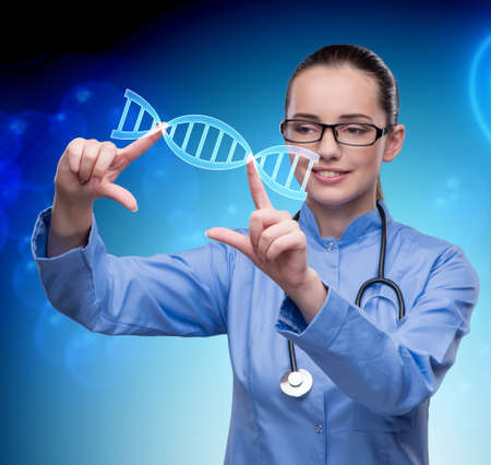 Woman doctor in telemedicine futuristic conceptの写真素材