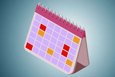 Calendar concept for planning purposes - 3d renderingの写真素材